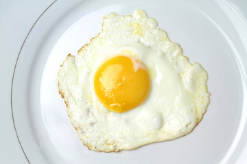 Fried egg on plate