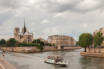 Island Cite with Notre Dame de Paris, Paris