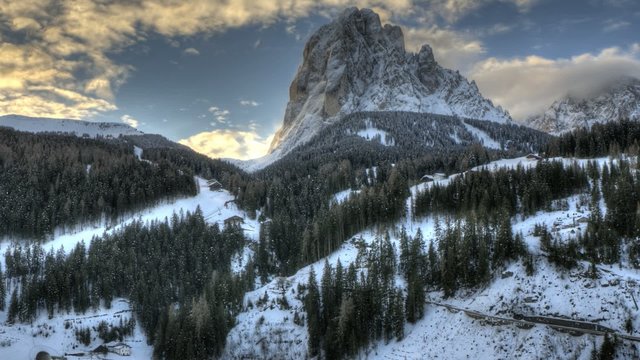 Zeitraffer Italien Langkofel Dolomiten Tag
