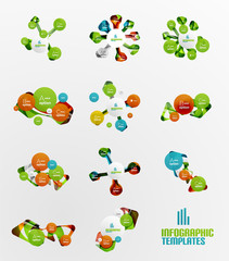 Set of abstract step infographics