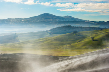 Global warming in the landscape of Tuscany, Italy