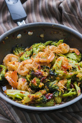 Broccoli and shrimp