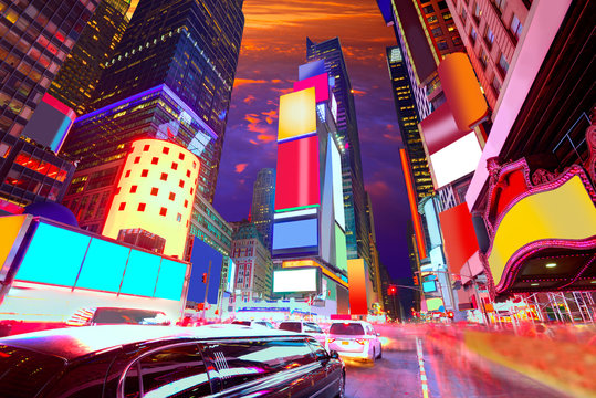 Fototapeta Times Square Manhattan New York deleted ads