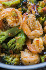 Broccoli and shrimp