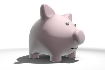 Spaarvarken van zijkant