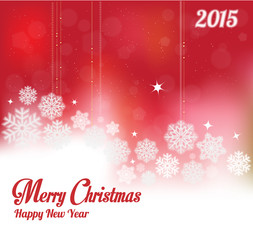 Glowing Christmas Background and Greeting Card