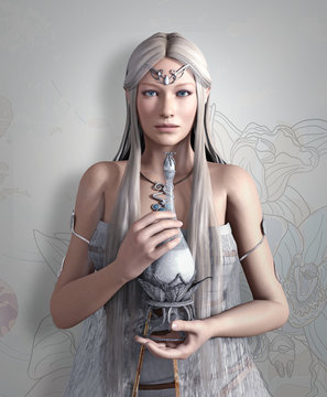 Elf queen with elixir