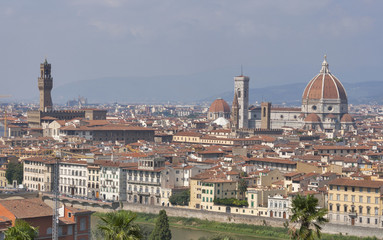 Fototapeta na wymiar Cityscape of Florence, Italy with the Duomo Cathedral
