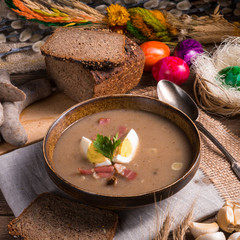 polish Sour rye soup