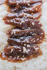 Baked pork with honey