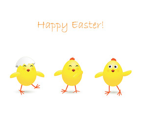 Three Easter chicken