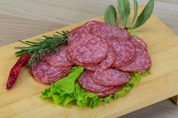 Sliced salami