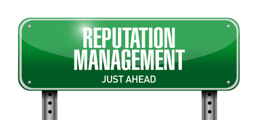 reputation management road sign illustration