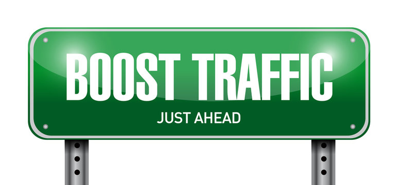 boost traffic road sign illustration design