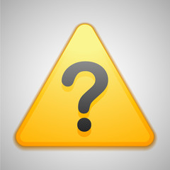 Question triangle sign