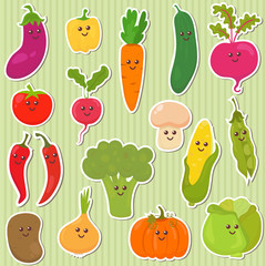 Cute vegetables, healthy food