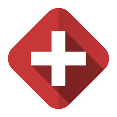 Fototapeta premium plus flat icon cross sign