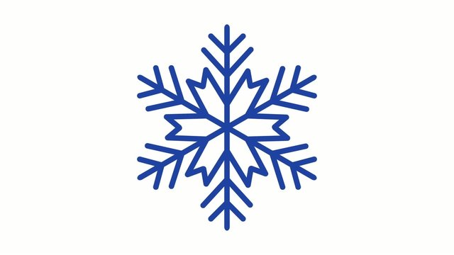 schape animation of snowflakes on a white background