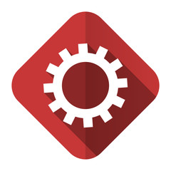 gears flat icon options sign