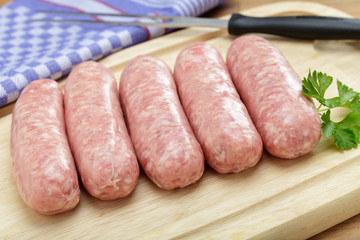 Frische grobe Bratwurst