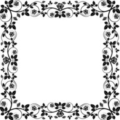 silhouette frame roses