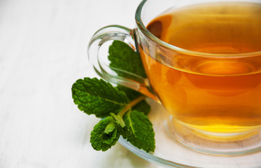 Cup of tea with  mint