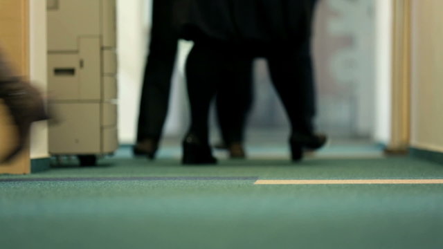 a business people at work while walking on a hall