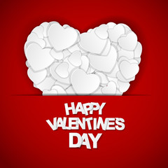 Happy Valentines Day Card. Vector Illustration