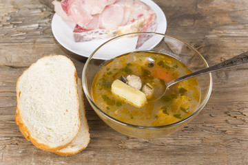 fish soup peasant with a quenelle