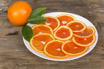 Fototapeta na wymiar red orange sliced