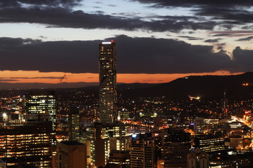 Brisbane City at Sunset