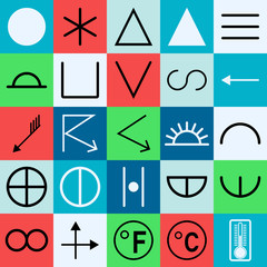 Weather forecast symbol collection