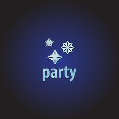 Party - Isolated On Blue Background - Vector Illustration, Graphic Design, Editable For Your Design
