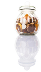 Mix sugar variety in a glass jar