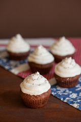 Chocolate cupcakes with cream cheese frosting