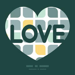 Vector abstract gray yellow rounded squares love text frame