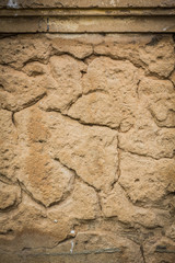 cracked concrete vintage brick wall background