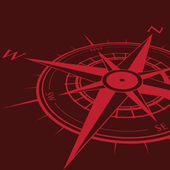 red compass background