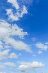 White clouds in blue sky