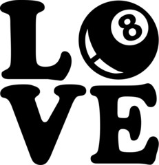 Pool Love Eight Ball