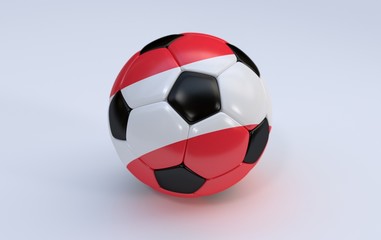 Fototapeta premium Soccer ball with Austria flag