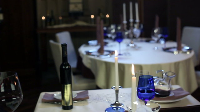 HD shot of senior couple in love toasting in fancy restaurant