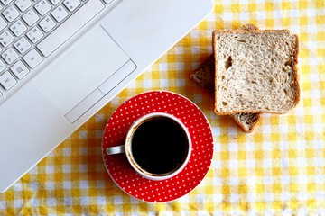 Cup of Coffee in coffee shop vintage color tone style