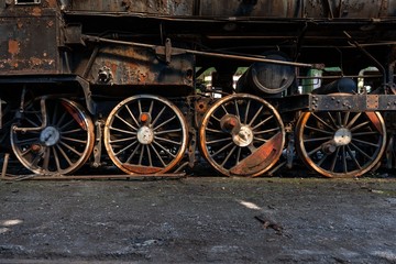 Plakat Wheels of an old train