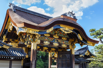 Fototapeta premium The Gate to Nijo Castle in Kyoto