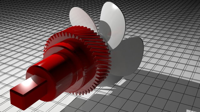 Propeller with helical gear