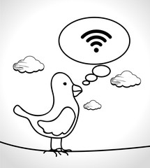 Bird design, vector illustration.