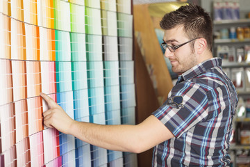 A hardware store client do some shopping for his project