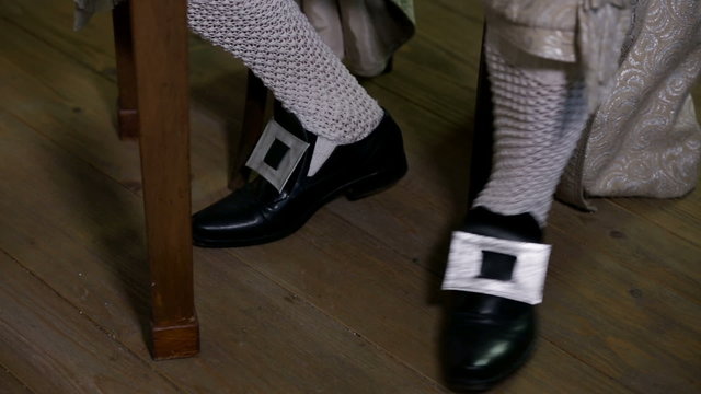 Detail shot of shoes from 19th century