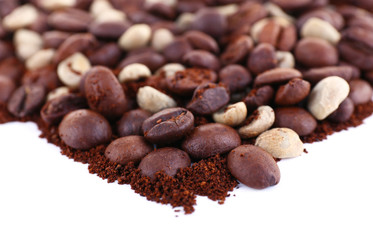 Coffee beans closeup